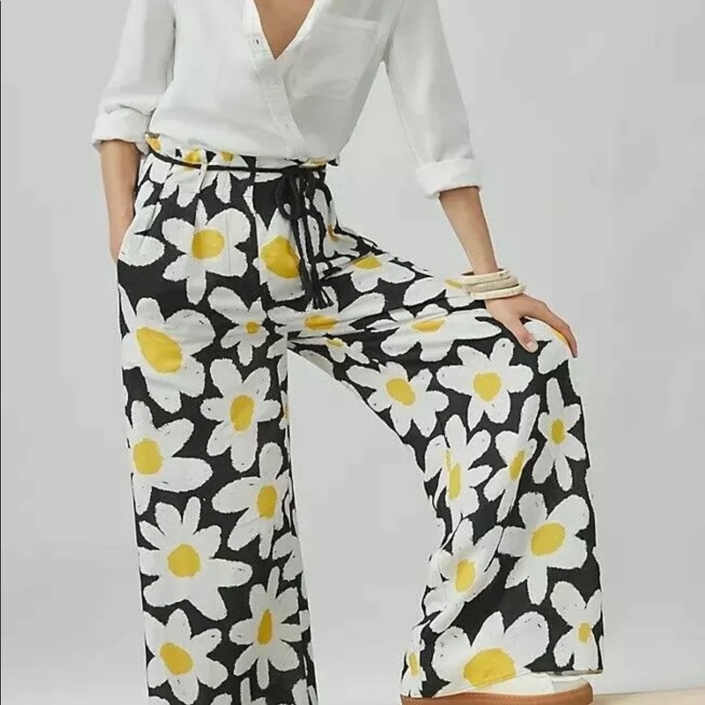 Anthropologie Farm Rio Daisy Pants